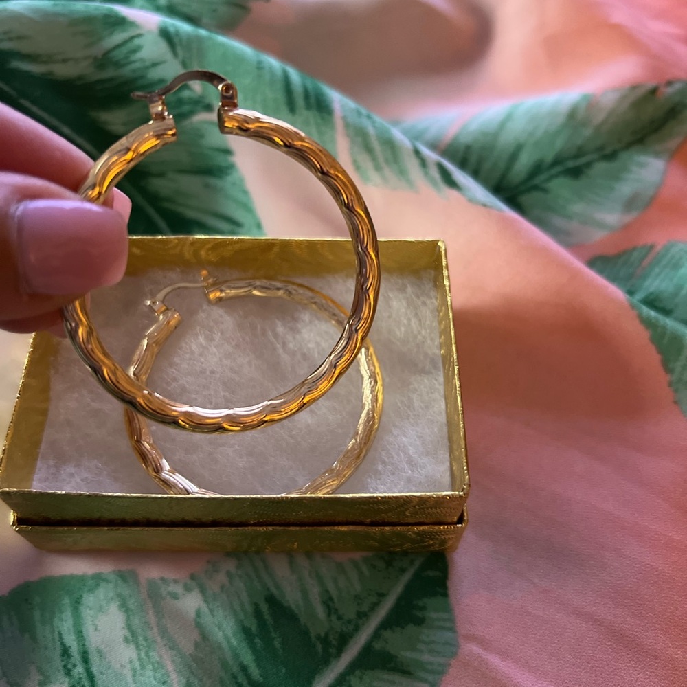 Gold filled hoop earrings